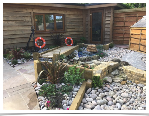 Nautical themed garden